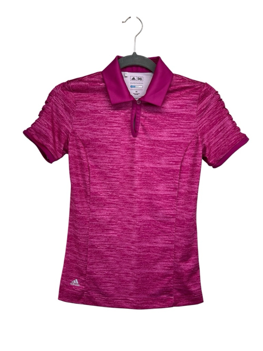 Adidas Pink Pure Motion Golf Polo Cool Max Women’s XS